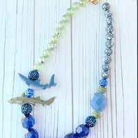 Shark Necklace in Cobalt