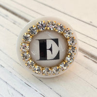 Rhinestone Initial Ring