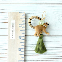 Leslie the Lemur Tassel Earrings