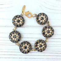 Jet Rhinestone Bracelet