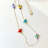 A Little Bird Told Me Necklace - Colorful