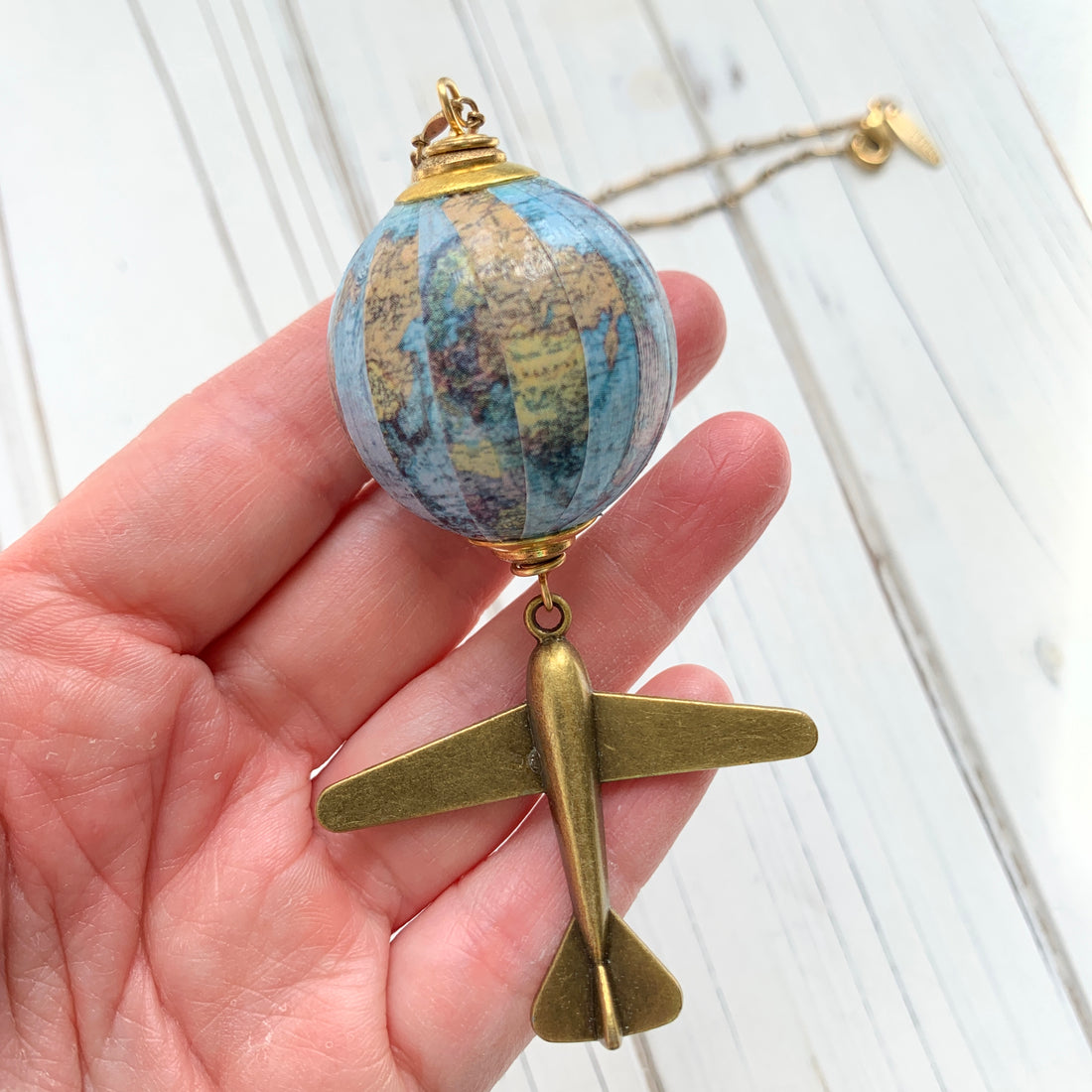 Wanderlust Plane Pendant Necklace