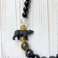 Black Bear Queen Mum Necklace