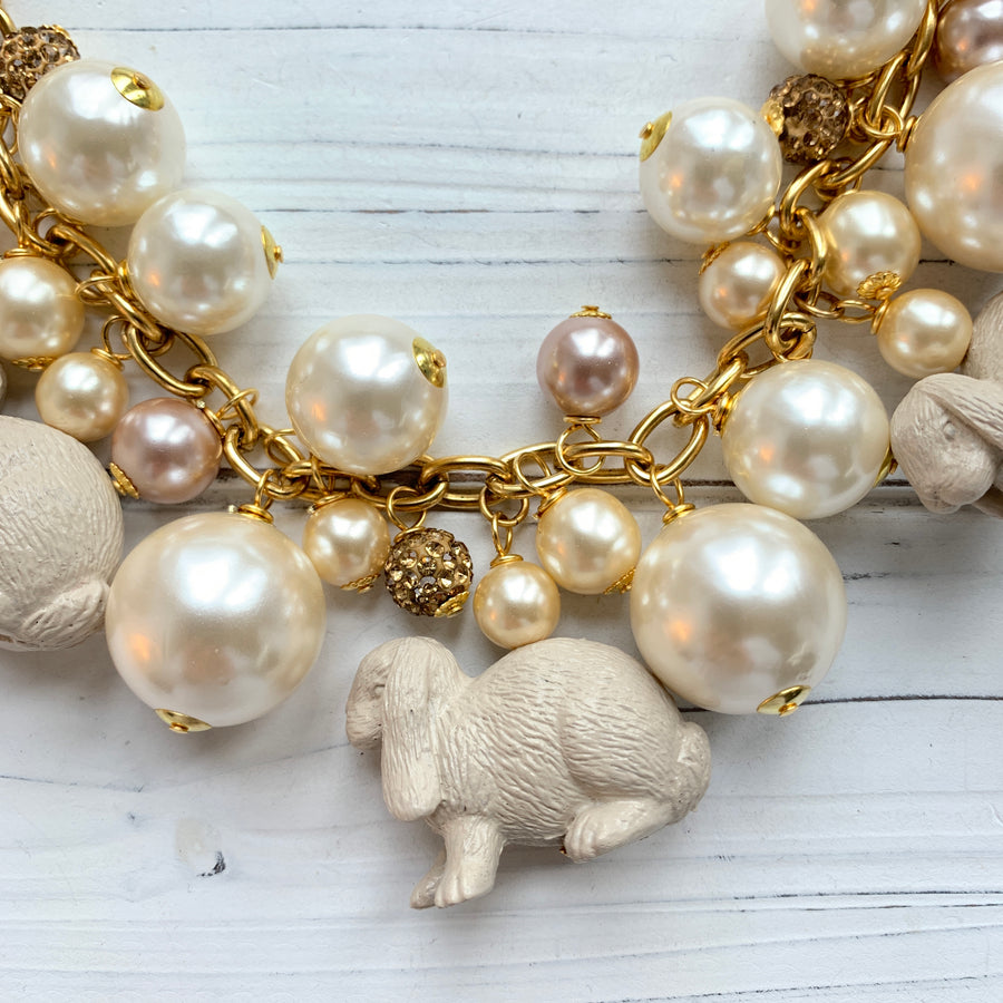 Pearl and Bunny Necklace