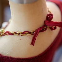 Christmas Wreath Vintage Necklace - One-of-a-Kind