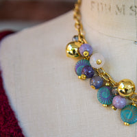 Czech Glass Ammonite Charm Necklace