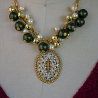 Holiday Bling Cluster Necklace - One-of-a-Kind