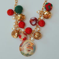 Santa Cluster Necklace