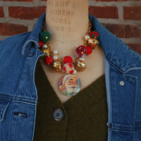 Santa Cluster Necklace