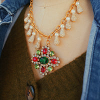 Czech Glass Pendant Necklace