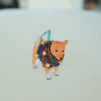 One-of-a-Kind Shiba Inu Dog Ornament