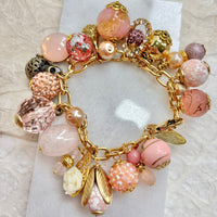 Peony Pink Charm Bracelet