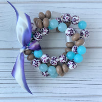 4-Piece French Bread Stretch Bracelet Set