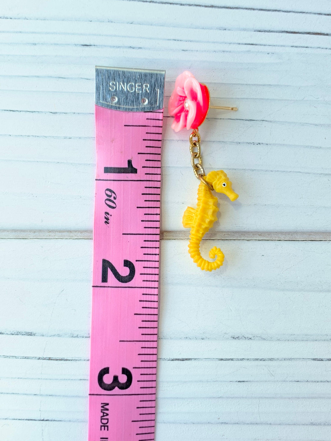 Coral Reef Seahorse Drop Earrings