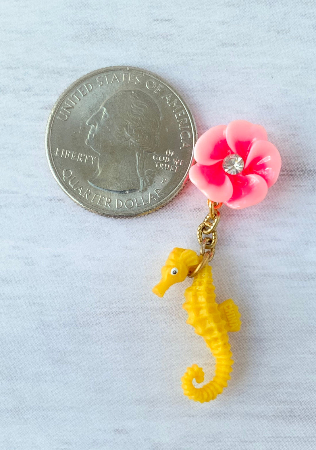 Coral Reef Seahorse Drop Earrings
