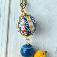 Yellow Warbler Pendant Necklace