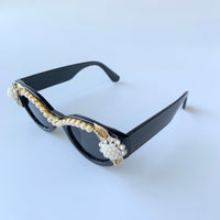 Black Tie Embellished Sunglasses