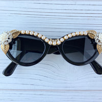 Black Tie Embellished Sunglasses