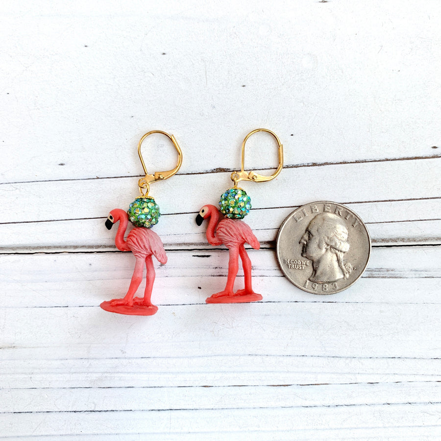 Lenora Dame Miniature Flamingo Earrings
