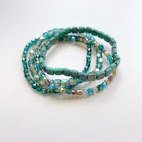 Lenora Dame Ammonite Stretch Bracelet Set