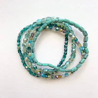 Lenora Dame Ammonite Stretch Bracelet Set