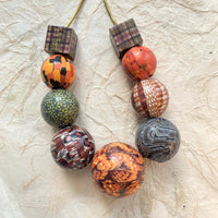 Lenora Dame Autumnal Decoupage Statement Necklace