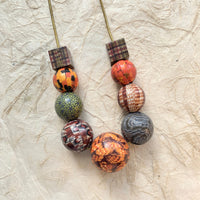 Lenora Dame Autumnal Decoupage Statement Necklace