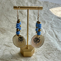 Lenora Dame Seashell Eye Earrings