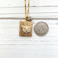 Brocade Etched Locket Necklace - Choice of 5 Design Motifs