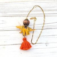 Lenora Dame Triceratops Dinosaur Pendant Necklace - One-of-a-Kind