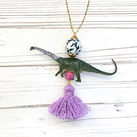 Lenora Dame Brontosaurus Dinosaur Pendant Necklace - One-of-a-Kind