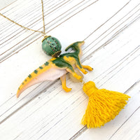 Lenora Dame Parasaurolophus Dinosaur Pendant Necklace - One-of-a-Kind