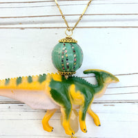 Lenora Dame Parasaurolophus Dinosaur Pendant Necklace - One-of-a-Kind