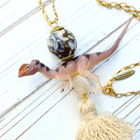 Lenora Dame Dilophosaurus Dinosaur Pendant Necklace - One-of-a-Kind