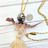 Lenora Dame Dilophosaurus Dinosaur Pendant Necklace - One-of-a-Kind