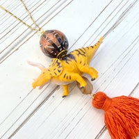 Lenora Dame Triceratops Dinosaur Pendant Necklace - One-of-a-Kind
