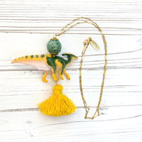 Lenora Dame Parasaurolophus Dinosaur Pendant Necklace - One-of-a-Kind