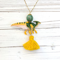 Lenora Dame Parasaurolophus Dinosaur Pendant Necklace - One-of-a-Kind