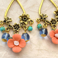 Lenora Dame Coral Chandelier Earrings