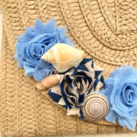 Lenora Dame Seaside Nights Straw Clutch Purse for Women - One-of-a-Kind