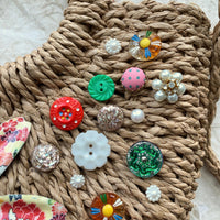 Lenora Dame Treasure Chest Woven Straw Handbag - One-of-a-Kind