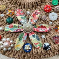 Cute As A Button Woven Straw Handbag - One-of-a-Kind