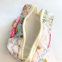 Small Floral Quilted Makeup Bag, Makeup Pouch, Gifts for Mom - One-of-a-Kind