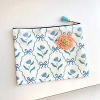 Bows and Floral Makeup Bag