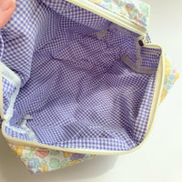 Butterfly Embellished Quilted Makeup Bag, Makeup Pouch, Gifts for Mom - One-of-a-Kind