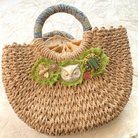 Lenora Dame Owl Woven Handbag - One-of-a-Kind