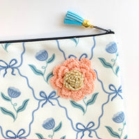 Bows and Floral Makeup Bag