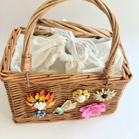Hummingbird Natural Woven Wicker Handbag - One-of-a-Kind