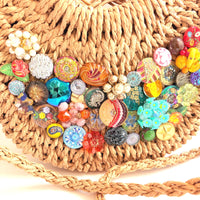 Picnic Basket Woven Straw Handbag - One-of-a-Kind