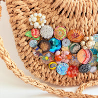 Picnic Basket Woven Straw Handbag - One-of-a-Kind